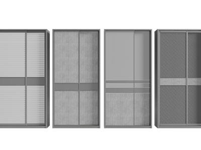 现代推拉门衣柜3d模型 现代推拉门衣柜