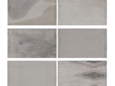 侘寂风长方形地毯3d模型 侘寂风长方形地毯