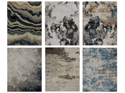 新中式长方形地毯3d模型 新中式长方形地毯