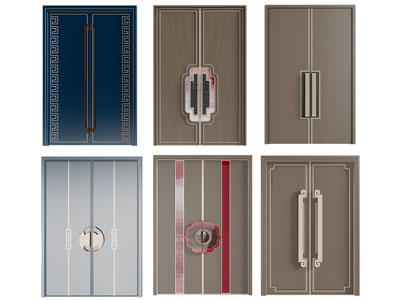 新中式双扇平开门