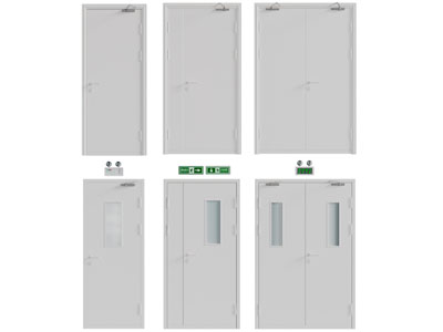 现代金属消防安全平开门