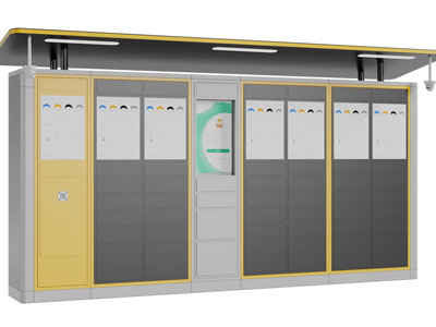 现代智能快递柜3d模型 现代智能快递柜