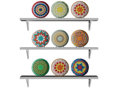 现代瓷盘装饰品摆件组合