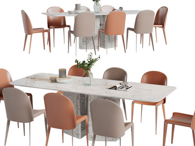 现代餐桌椅组合