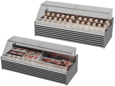 现代生鲜肉展柜、冰柜