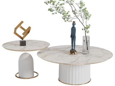 现代轻奢茶几3d模型 现代轻奢茶几