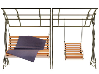 欧式雕花铁艺吊椅