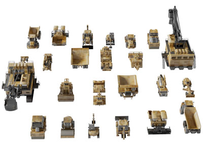现代铲车、挖掘机、压路机工程农机车