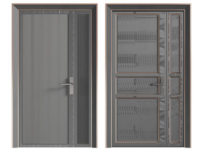 现代入户平开门