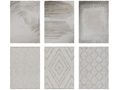 现代长方形地毯3d模型 现代长方形地毯