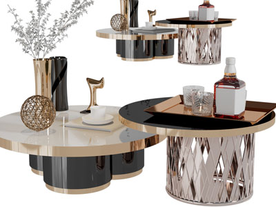 现代茶几3d模型 现代茶几
