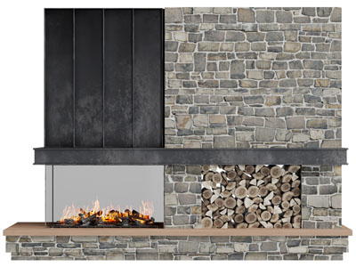 工业风壁炉火炉