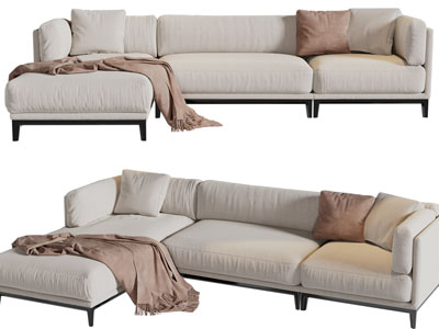 现代布艺多人沙发3d模型 现代布艺多人沙发