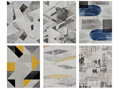 现代长方形地毯3d模型 现代长方形地毯