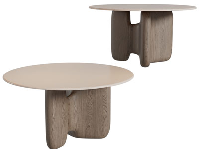 侘寂风茶几3d模型 侘寂风茶几