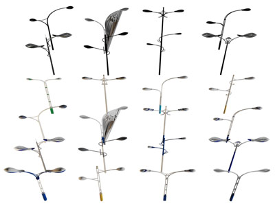 现代城市街道路灯