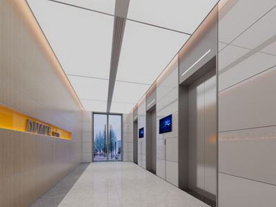 现代电梯间