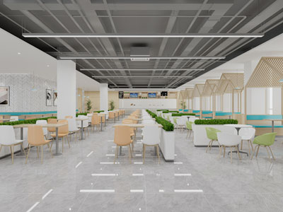 北欧饭店餐馆就餐区