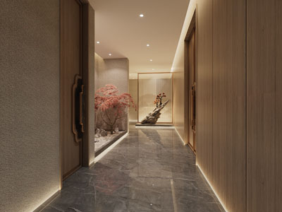 新中式酒店走廊过道