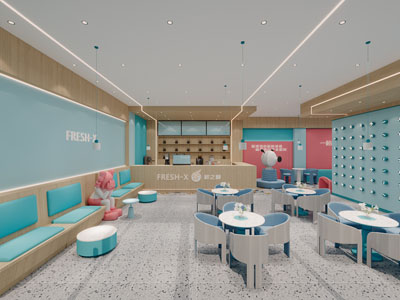 现代果汁饮品奶茶店