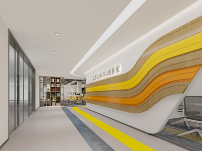 现代大堂前台接待区