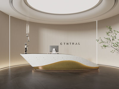 现代大堂前台接待台