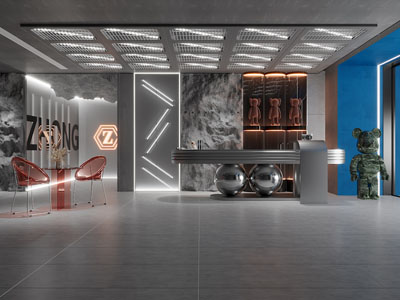 后现代大堂前台接待区