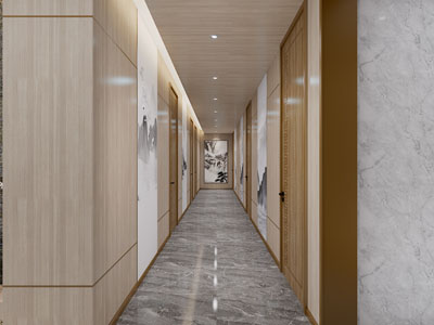 新中式酒店走廊过道