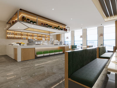 现代饭店餐馆就餐区