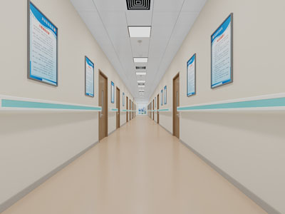 现代医院走廊过道