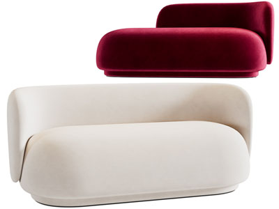 现代多人沙发3d模型 现代多人沙发