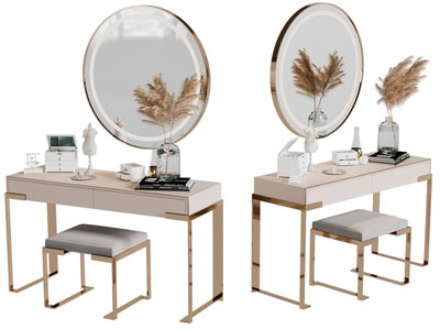 现代轻奢化妆、梳妆台