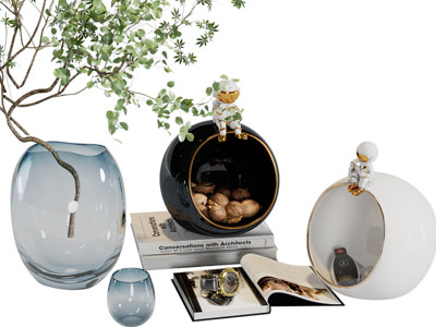 现代花瓶花卉桌面装饰品摆件组合