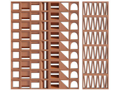 现代隔断3d模型 现代隔断