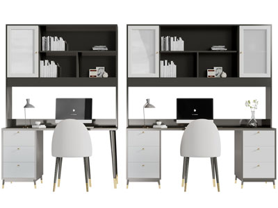 现代书桌椅组合