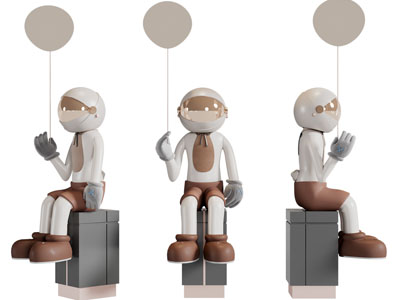 现代雕塑摆件组合