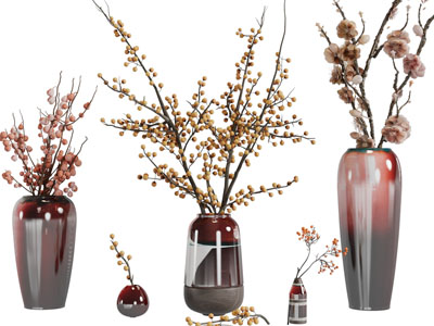 新中式花瓶花卉