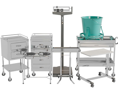 现代护理车、输液架医疗器械3d模型 现代护理车、输液架医疗器械