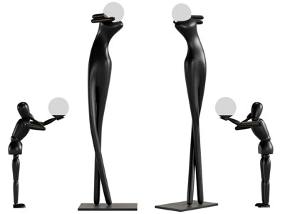 现代雕塑落地灯