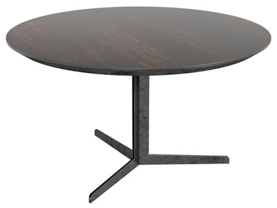 现代圆形实木茶几3d模型 现代圆形实木茶几