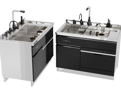 现代一体式洗碗机、洗菜盆3d模型 现代一体式洗碗机、洗菜盆