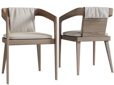 现代实木休闲椅子