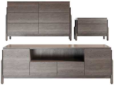 现代实木电视柜、床头柜