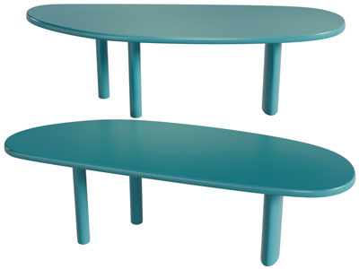 现代异形茶几3d模型 现代异形茶几