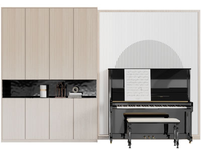 现代装饰柜、钢琴