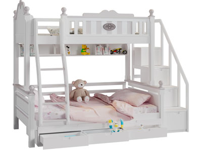 欧式实木上下床