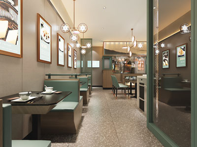 北欧饭店餐馆就餐区