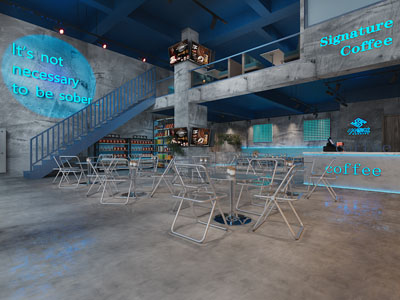 工业风loft咖啡厅