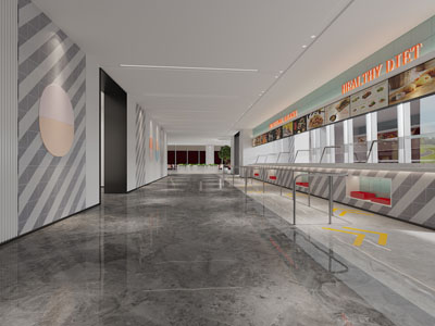 现代食堂点餐区