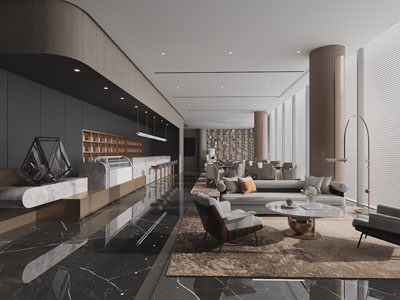 现代售楼处洽谈区